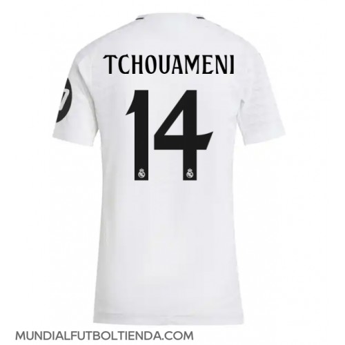 Camiseta Real Madrid Aurelien Tchouameni #14 Primera Equipación Replica 2024-25 para mujer mangas cortas